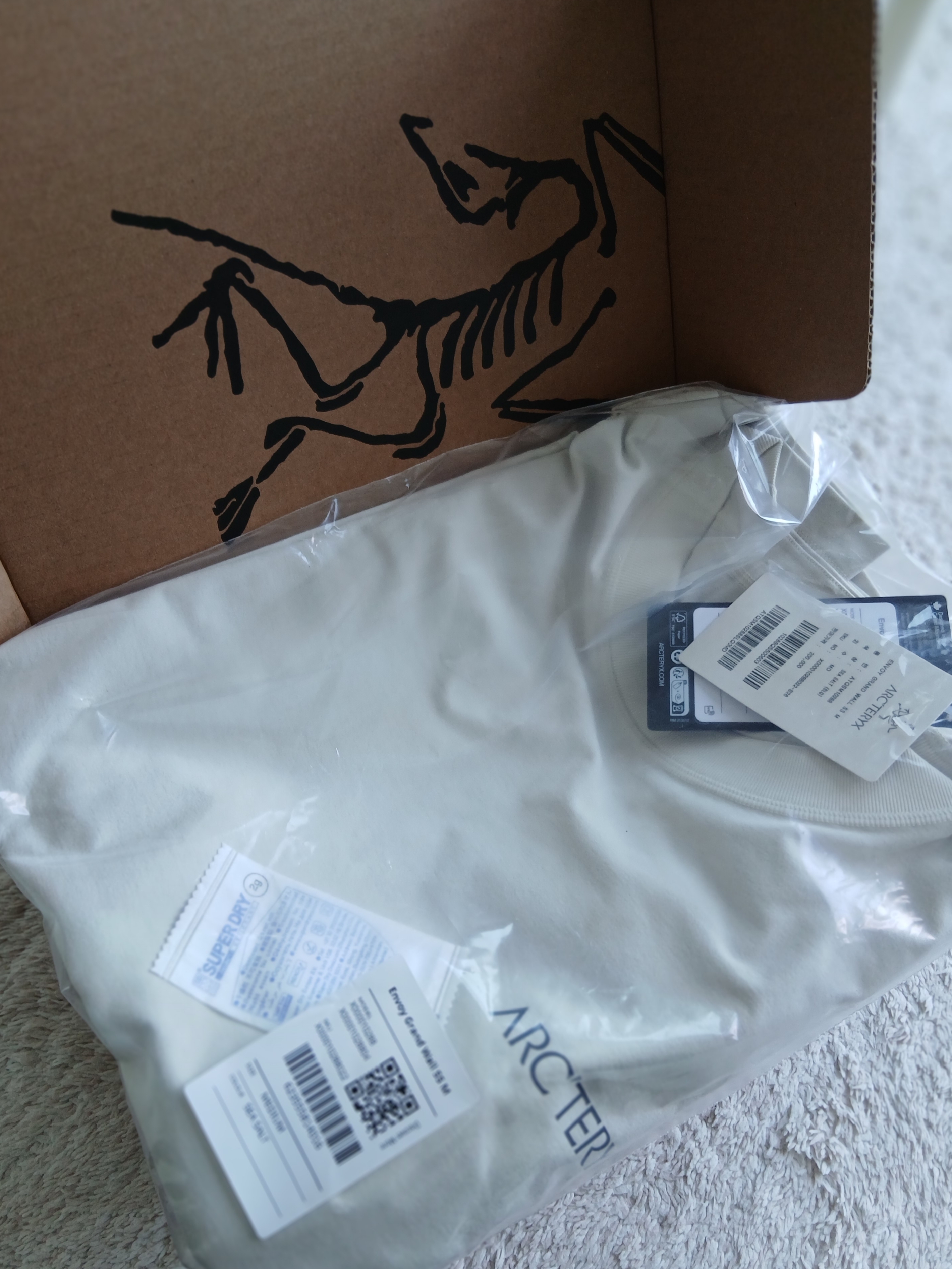 Arc'teryx Envoy Grand Wall SS T-Shirt Sea Salt 착용 스타일 - 5