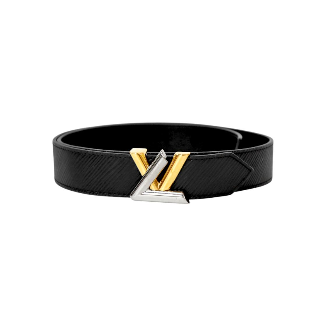 ITODHABFANIW Louis Vuitton Black Epi Twist Belt C-B60321
