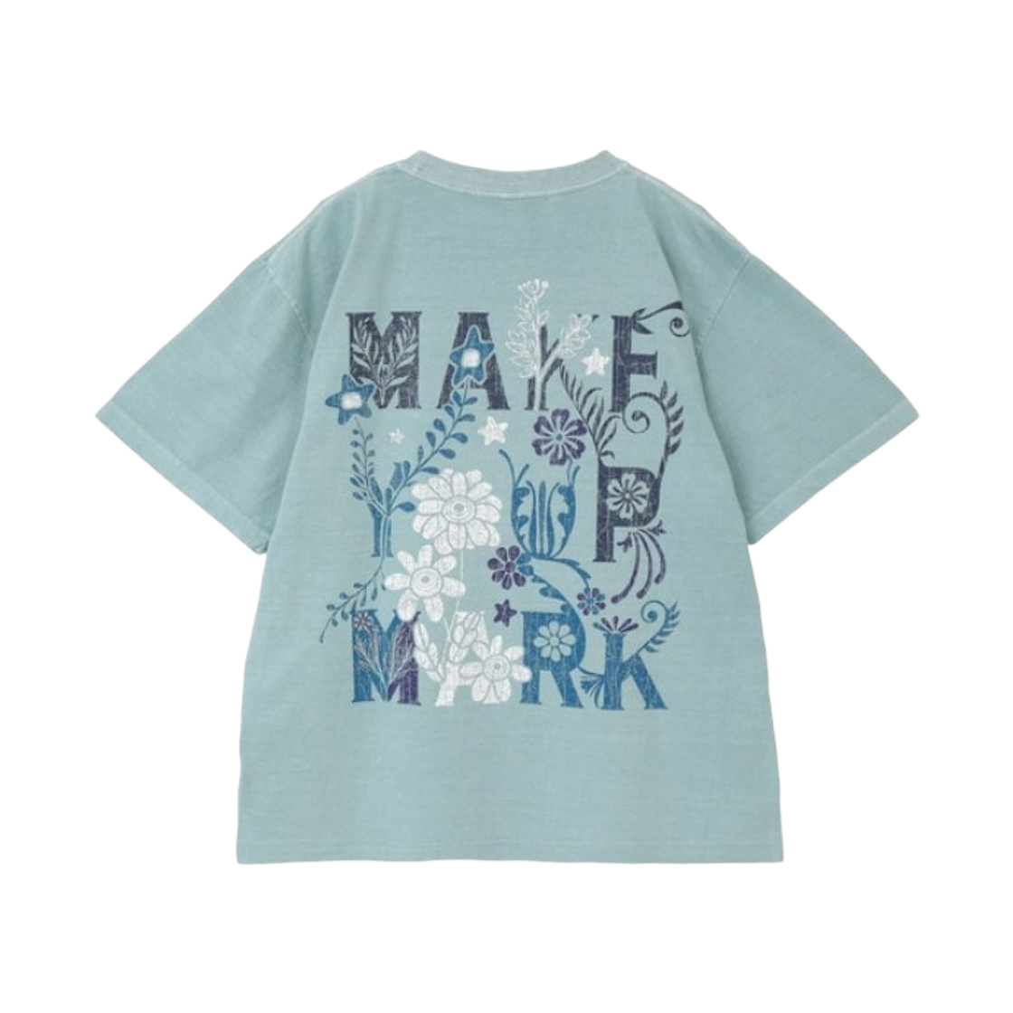 A2861UTS559 Converse Tokyo Pigment Dyed Back Print T-Shirt Saxophone Blue