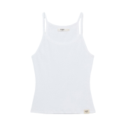 (W) Glowny G Fine Strap Camisole White