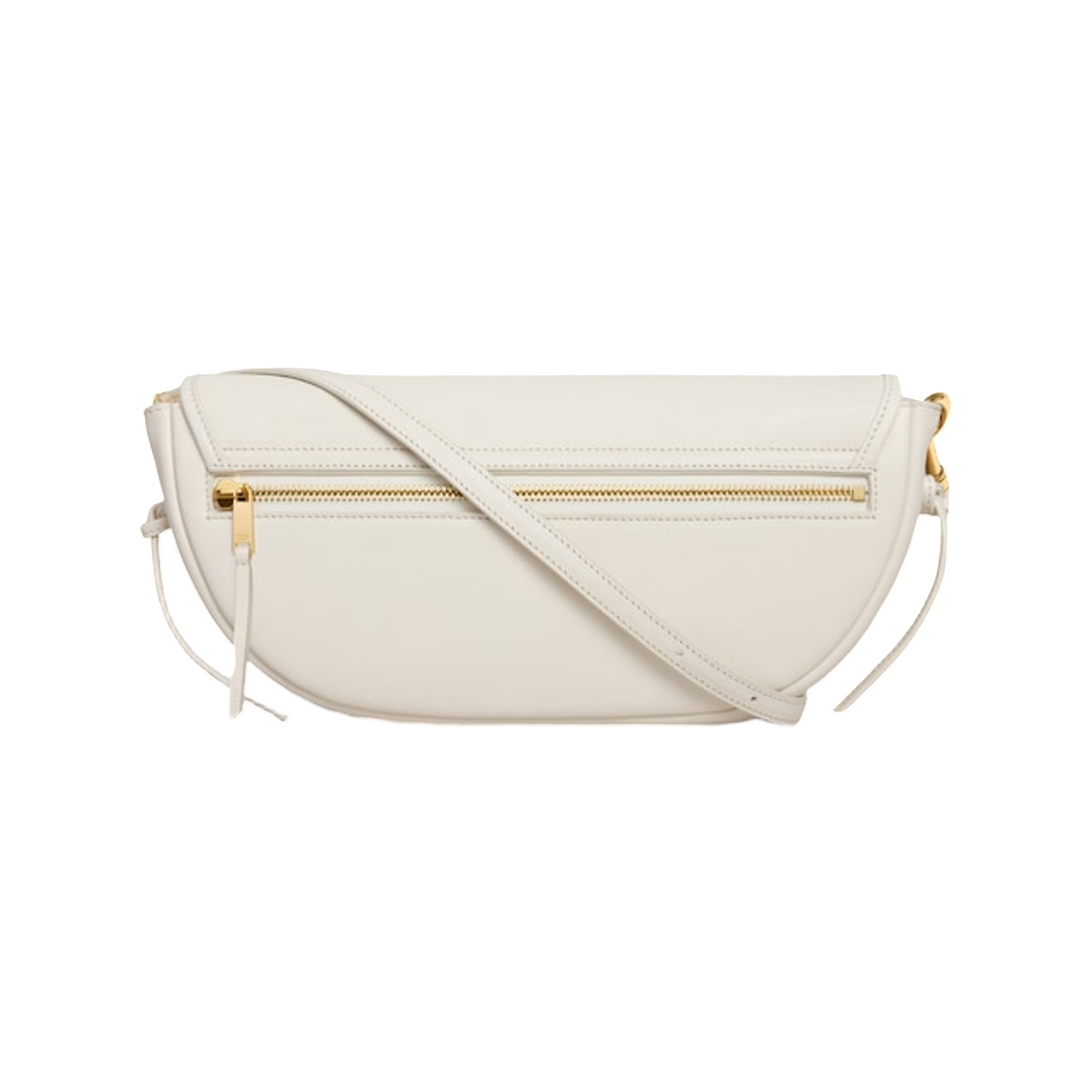 셀린느 리틀 하프문 소프트 트리옹프 서플 샤이니 램스킨 화이트 코튼(Celine Little Halfmoon Soft Triomphe in Supple Shiny Lambskin White Cotton) - 2