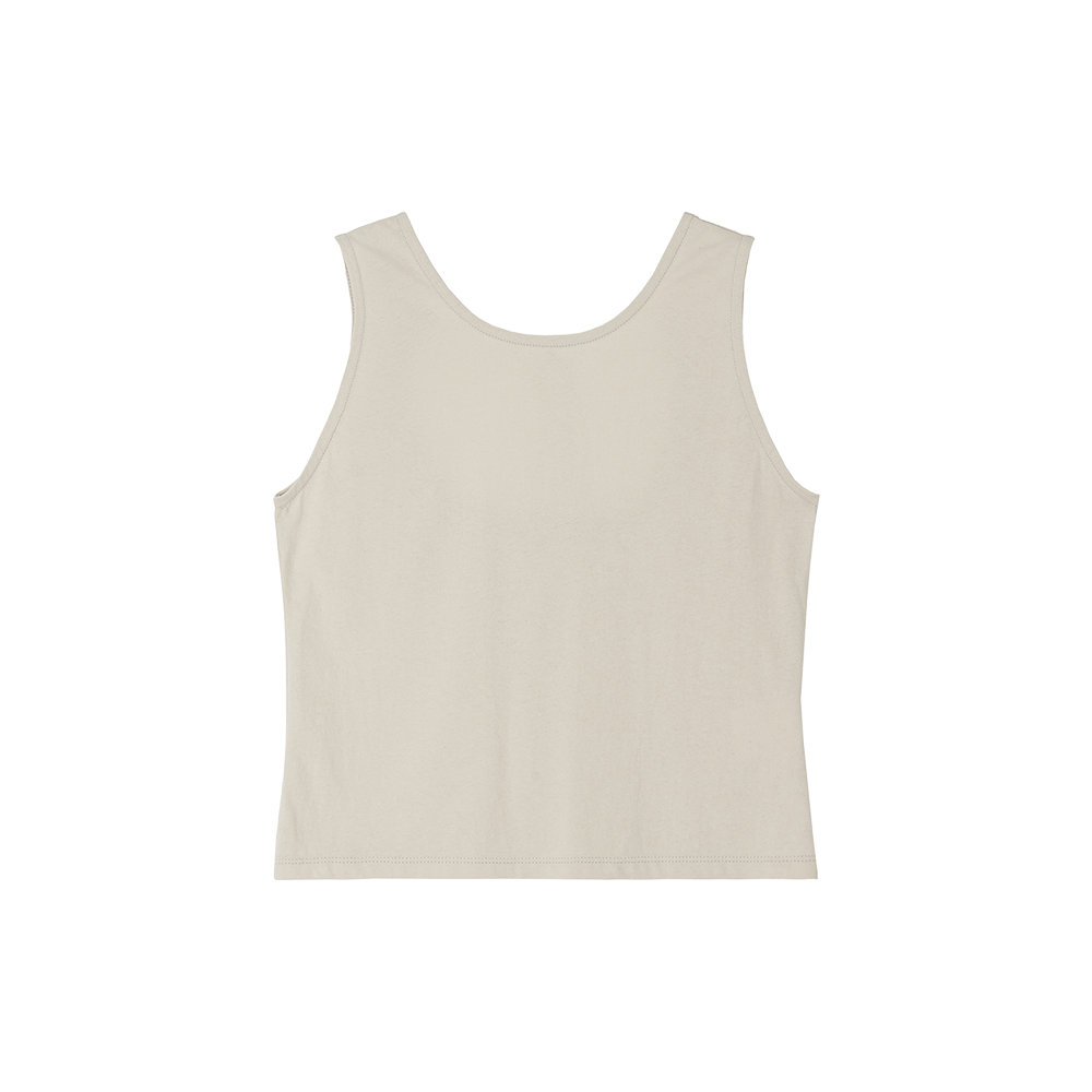 지비에이치 어패럴 백 오픈 바우 포인트 탑 / 베이지(GBH APPAREL Back Open Bow Point Top / Beige)