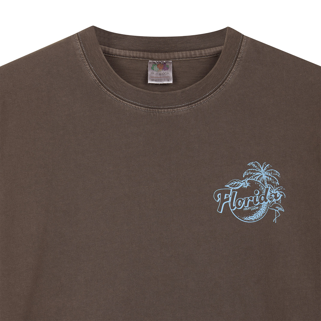 프룻오브더룸 피그먼트 트래블 맵 반팔티셔츠 딥 브라운(fruitoftheloom Pigment Travel Map Banpal T-shirts DEEP BROWN) - 3