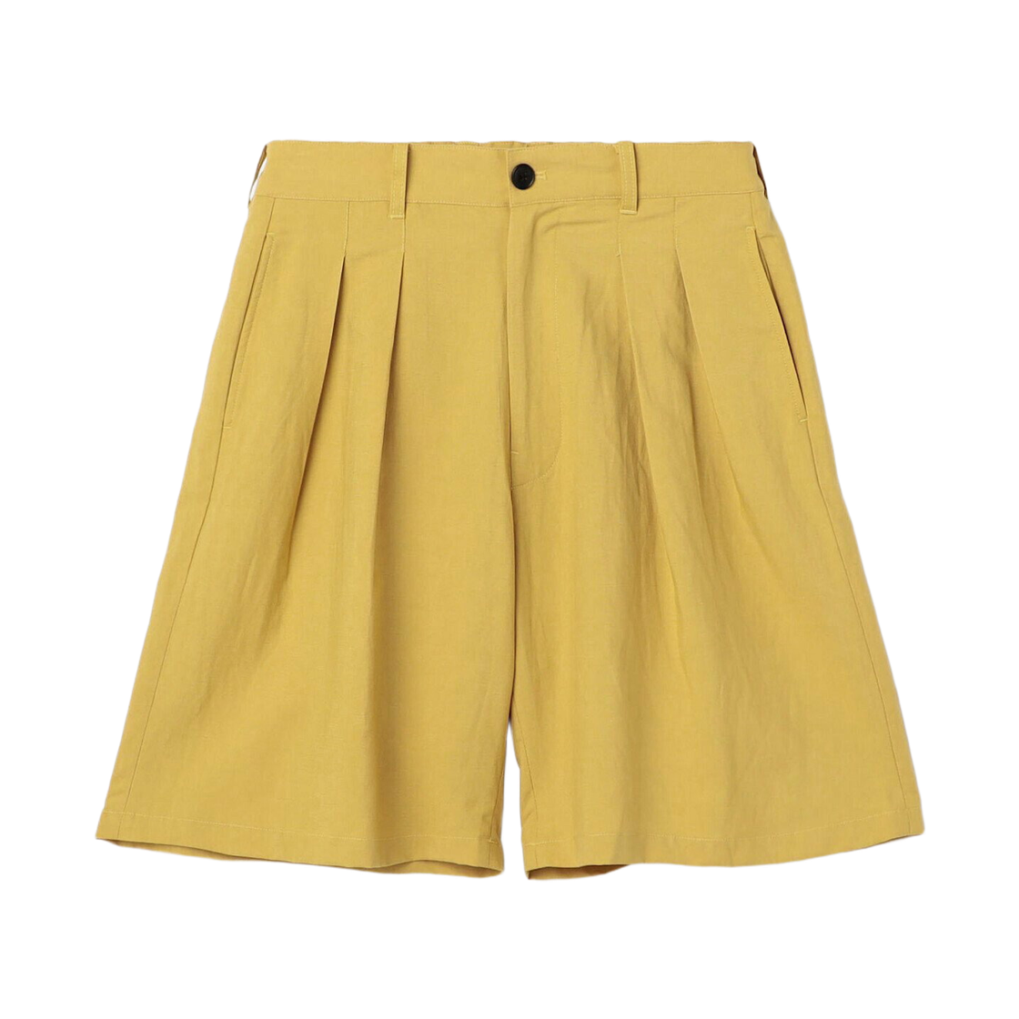 (W) 단톤 2플리츠 쇼츠 옐로우((W) Danton 2-Pleat Shorts Yellow)