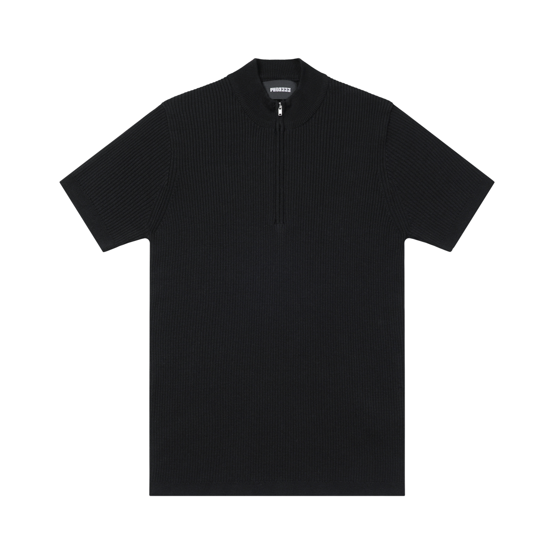 포스333 슬림 핏 하프 집 니트 블랙(PHOS333 M Slim Fit Half Zip Knit Black)