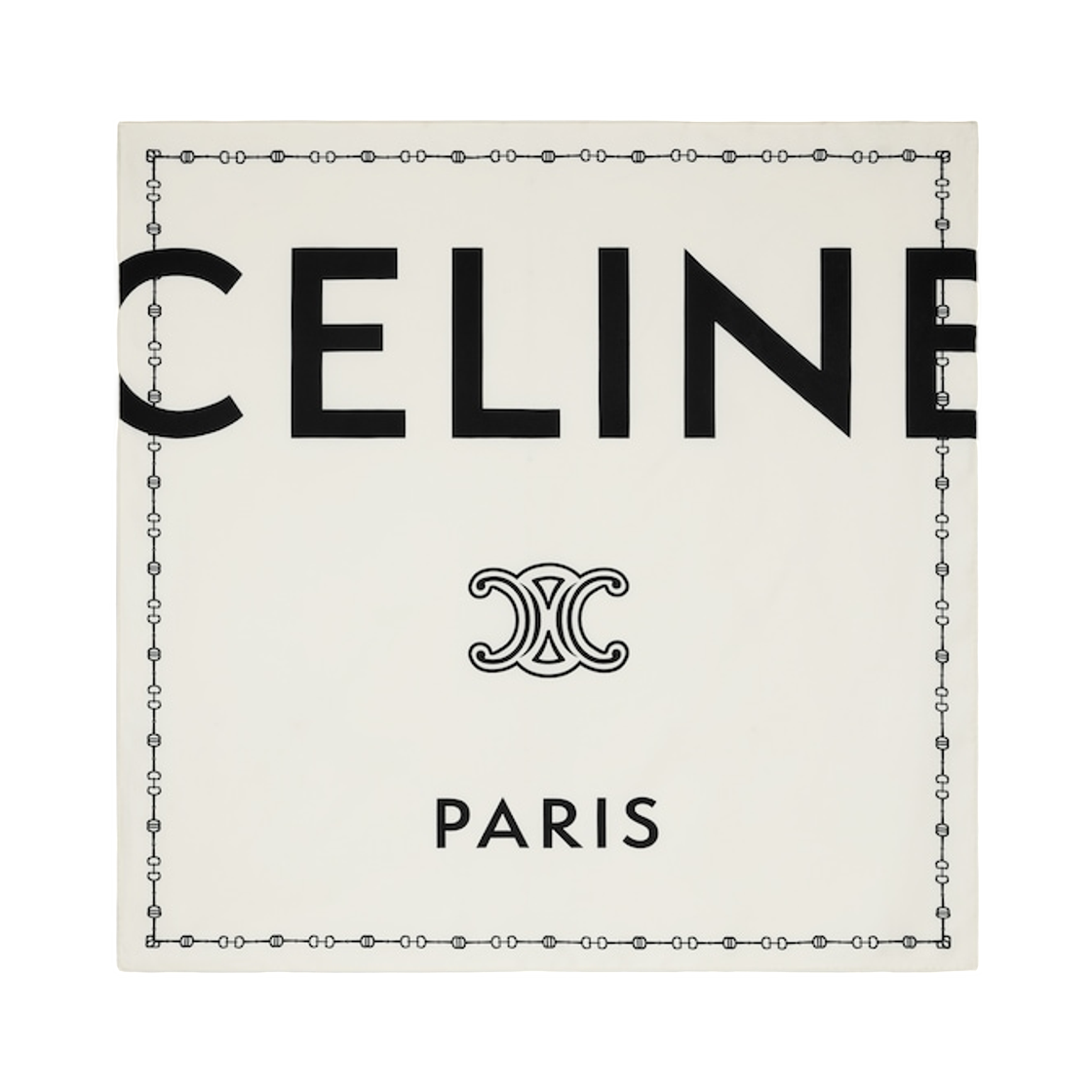 2AW902R30-01WB Celine Square in Silk Twill White Black