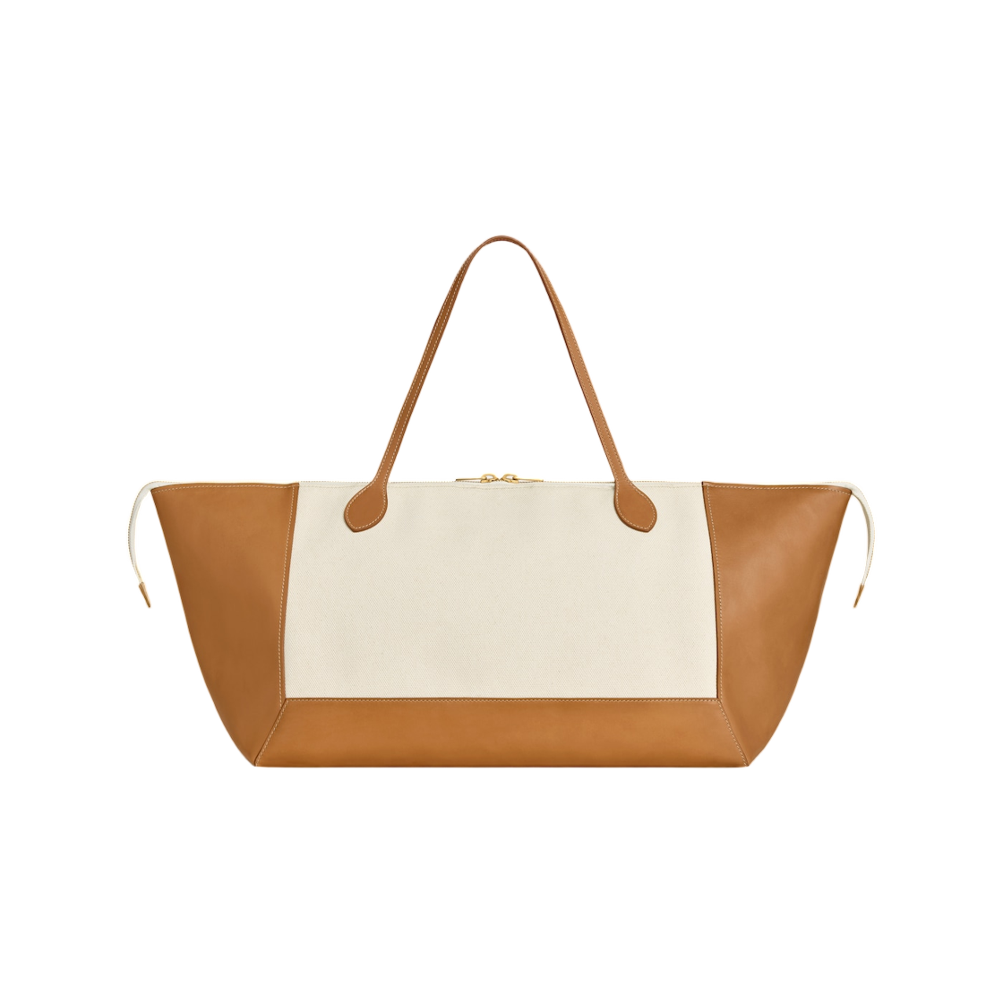 셀린느 카바스 프레임 이스트 웨스트 텍스타일 앤 카프스킨 내츄럴 허니(Celine Cabas Frame East West in Textile and Calfskin Natural Honey) - 2