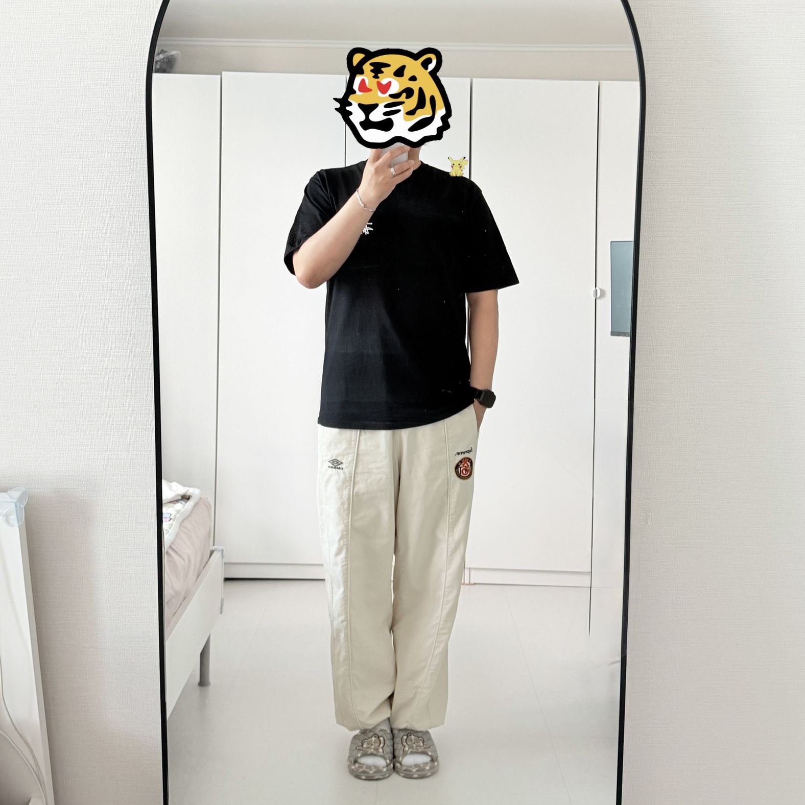 Stussy Basic Stussy T-Shirt Black 2024, 2025, Supreme x Umbro Cotton Ripstop Track Pant Stone - 26SS 착용 스타일 - 2