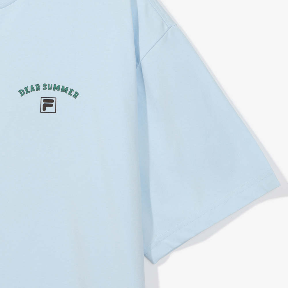 [6% 적립] 휠라 Coldwave+ 썸머 일러스트 반팔티 라이트블루([6% 적립] FILA Coldwave+ Summer Illustration T-Shirt Light Blue) - 4
