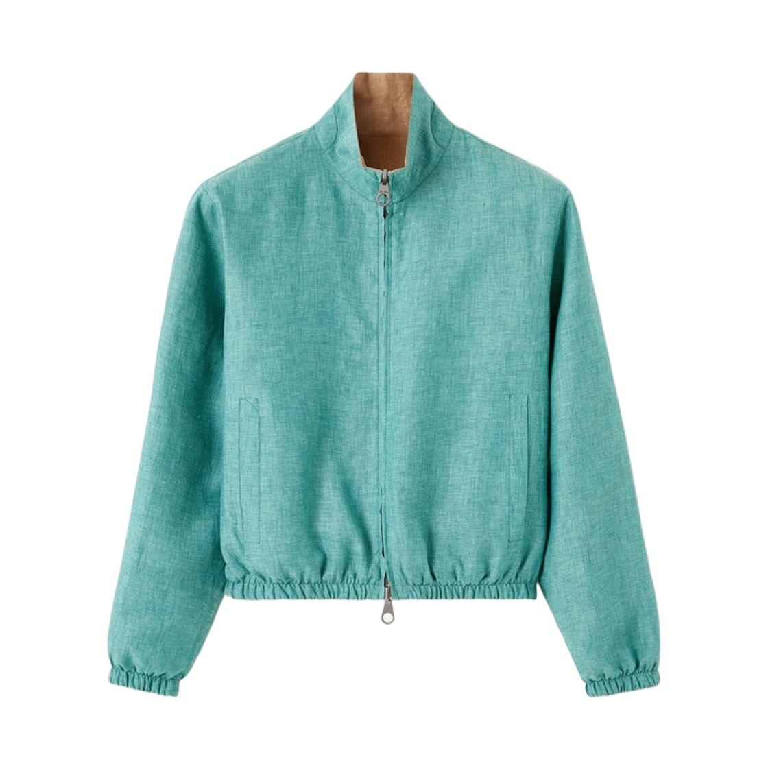 (W) 로로 피아나 리넨 레인 시스템 봄버 자켓 프릭클리 페어 오일 듀 드롭((W) Loro Piana Linen Rain System Bomber Jacket Prikcly Pear Oil Dew Drops)