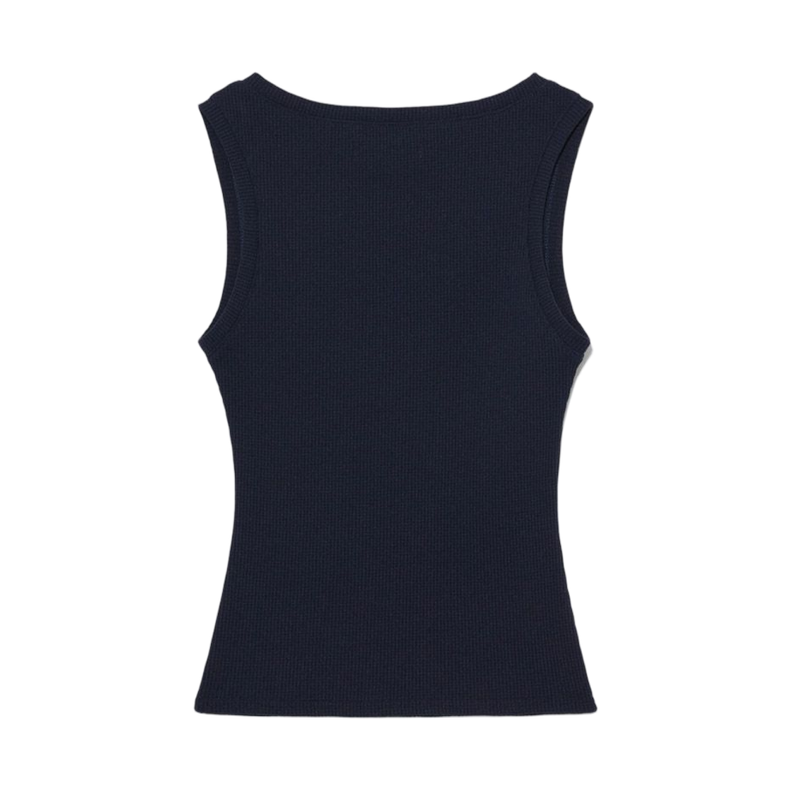 (W) 글로니 라키 와플 슬리브리스 탑 2.0 네이비((W) Glowny Rocky Waffle Sleeveless Top 2.0 Navy) - 2