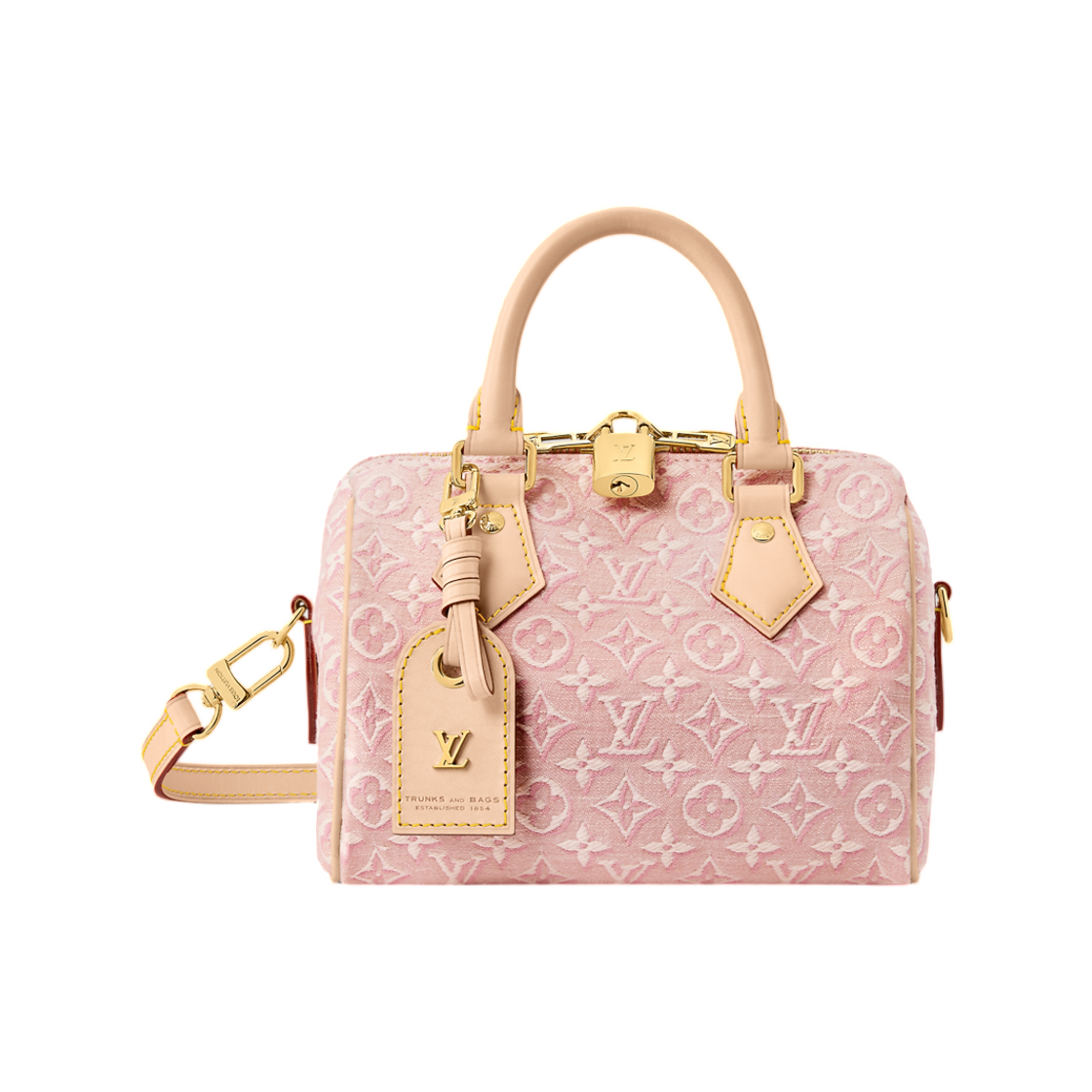 M2A039 Louis Vuitton Speedy Bandouliere 20 Monogram Embleme Rose Ruban