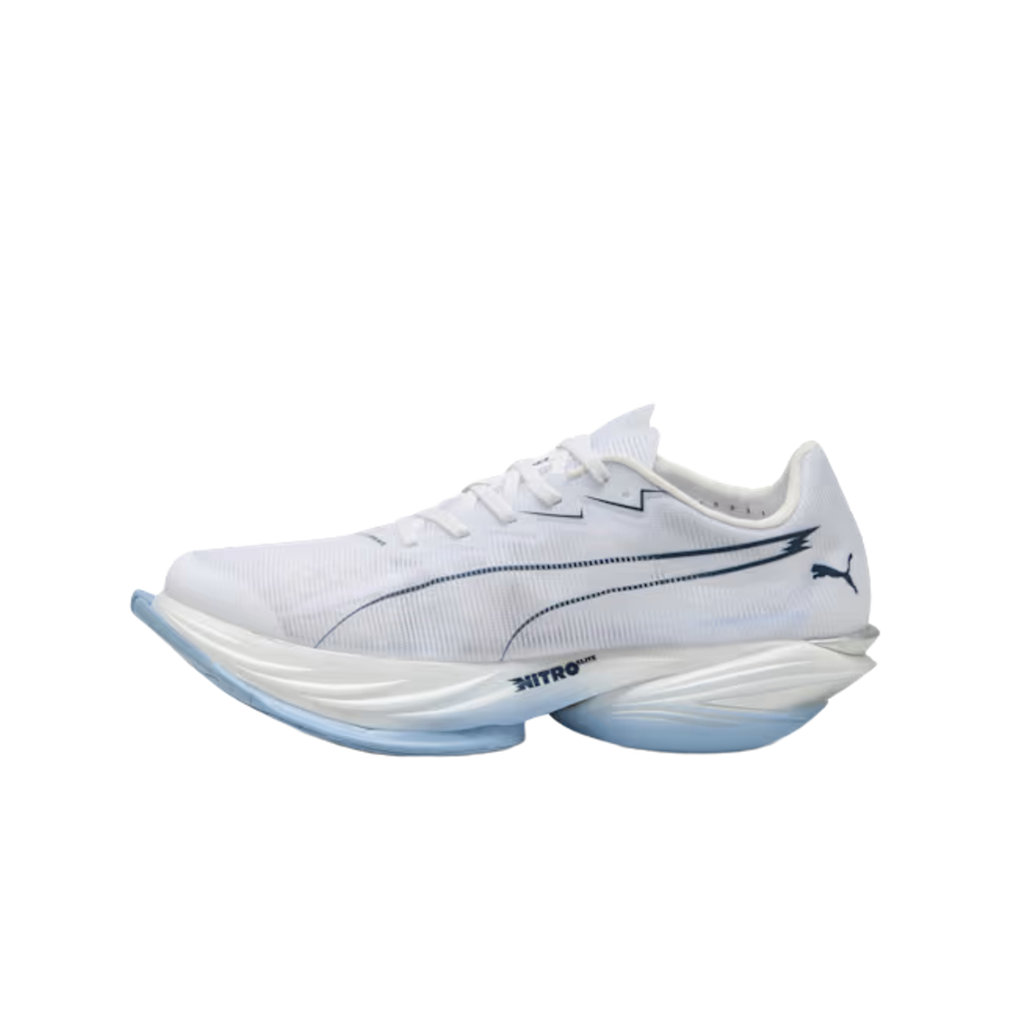 푸마 패스트-R 나이트로 엘리트 3 푸마 화이트 샴브레이 블루(Puma Fast-R Nitro Elite 3 Puma White Chambray Blue) - 2