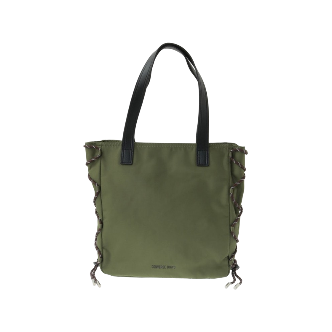 컨버스 도쿄 레이스업 코드 토트백 카키(Converse Tokyo Lace-up Cord Tote Bag Khaki) - 1