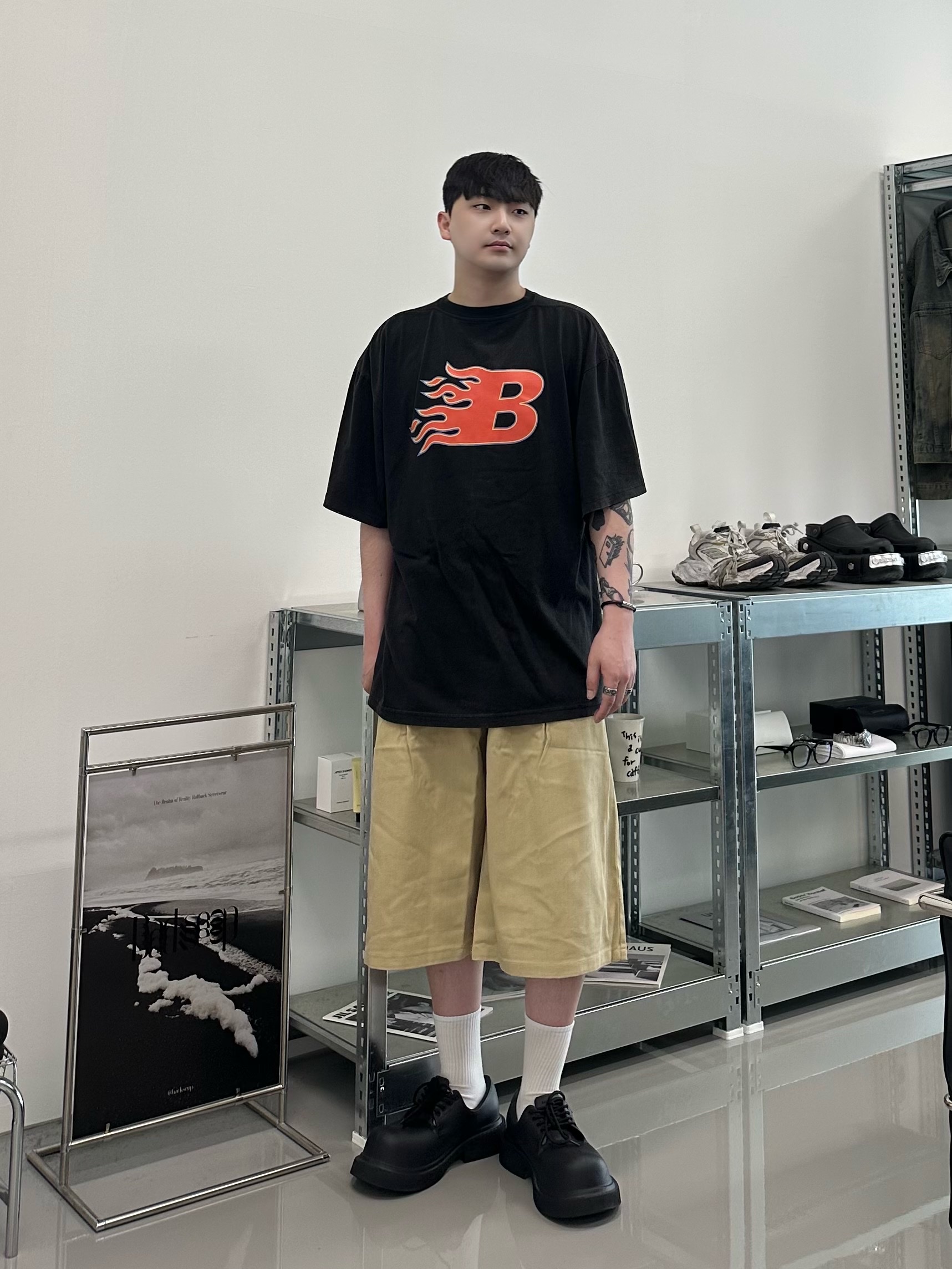 Balenciaga Steroid Derby Black 착용 스타일