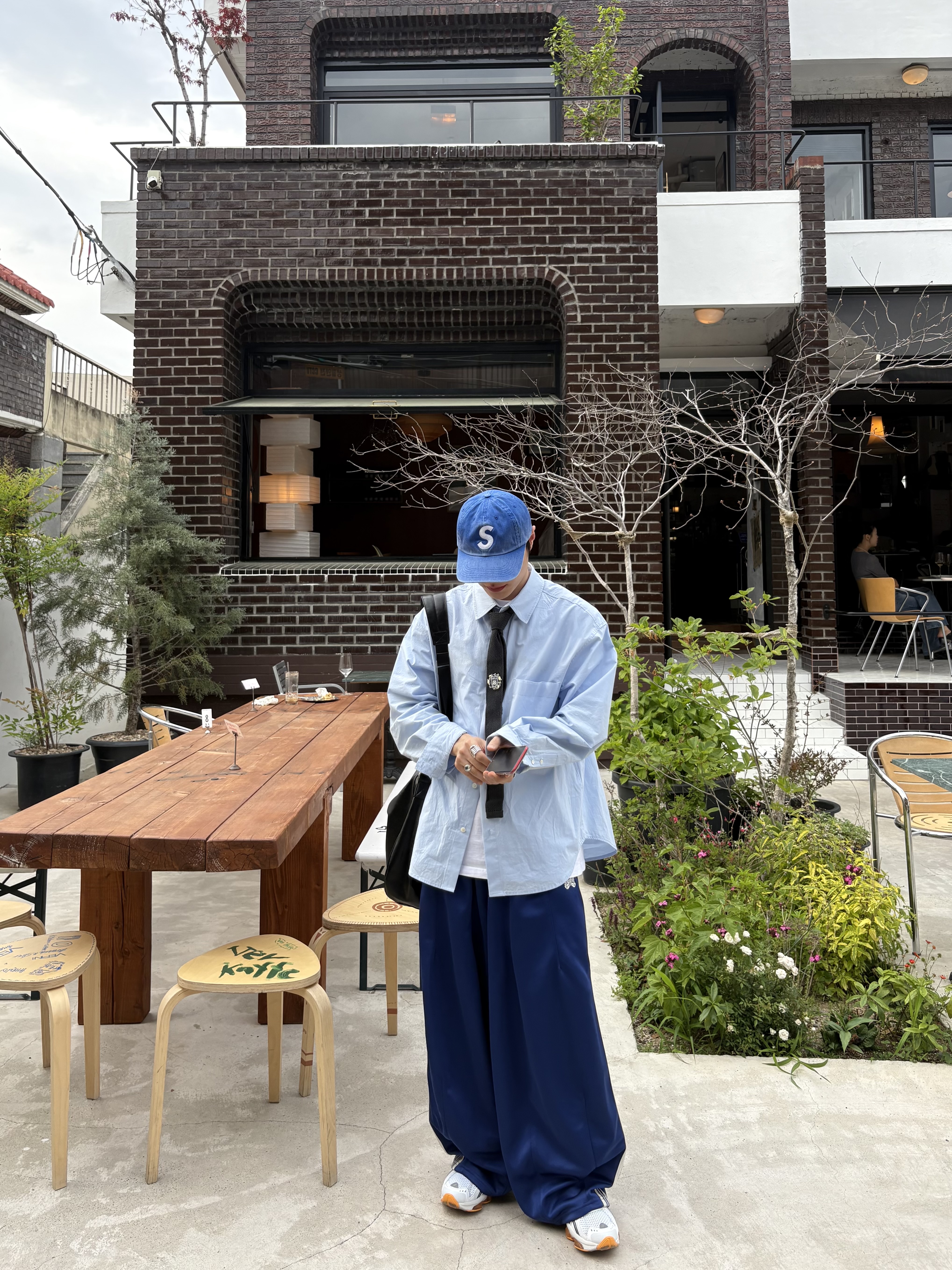 Supreme Pigment Print S Logo 6-Panel Royal - 20SS, Needles H.D. Track Pants Poly Smooth Royal 착용 스타일 - 1