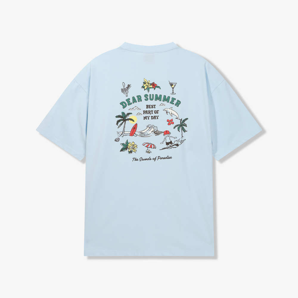[6% 적립] 휠라 Coldwave+ 썸머 일러스트 반팔티 라이트블루([6% 적립] FILA Coldwave+ Summer Illustration T-Shirt Light Blue) - 2