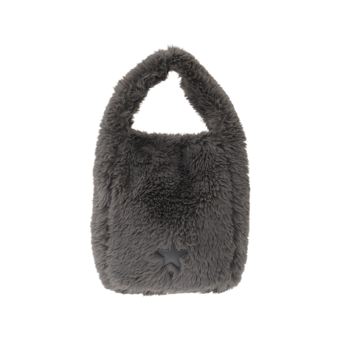 A2858PBG308 Converse Tokyo One Handle Fur Tote Bag Charcoal Gray