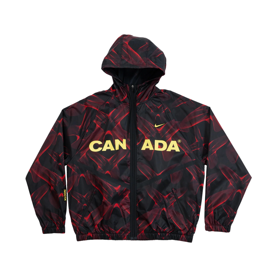IH1594-010 Nike x Drake Nocta Canada Academy Jacket Black University Red (IH1594-010)