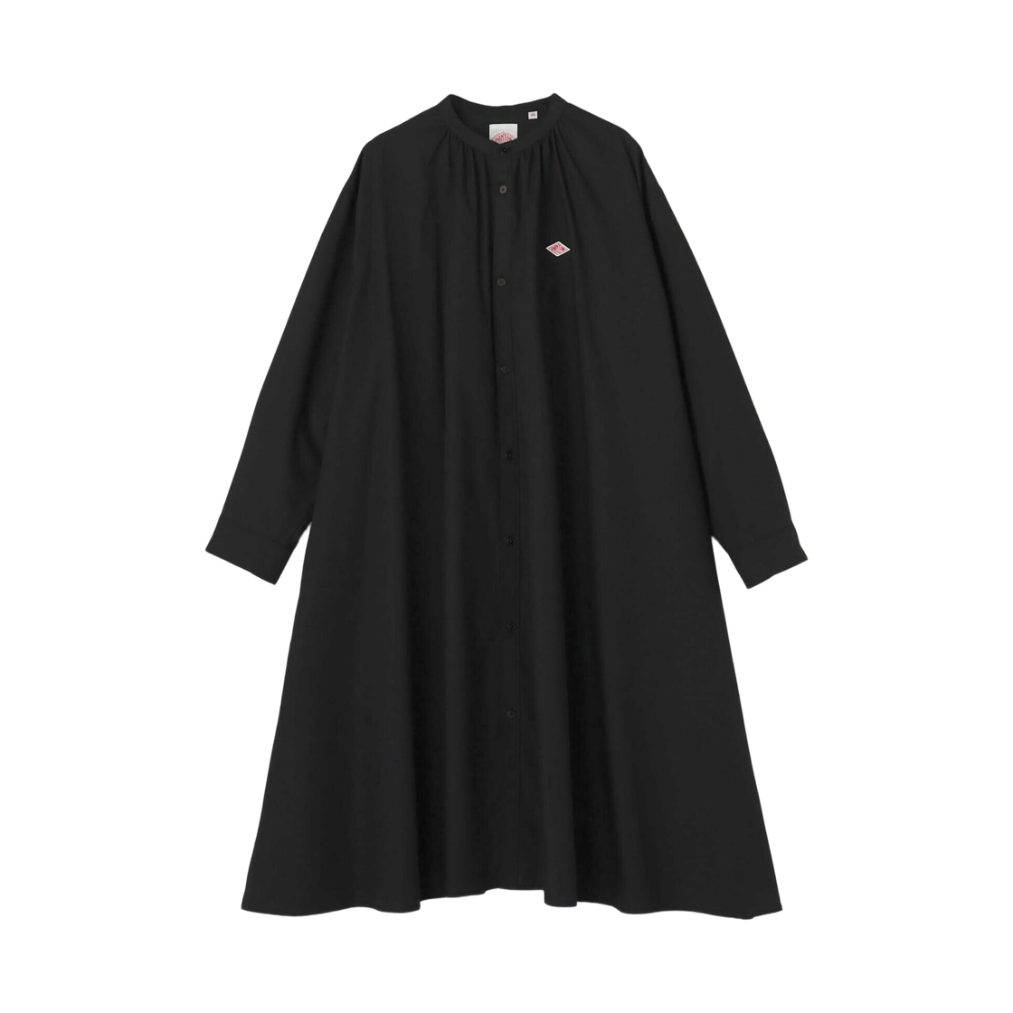 DT-G0092-HTC (W) Danton Broadcloth Gathered Shirt Dress Navy