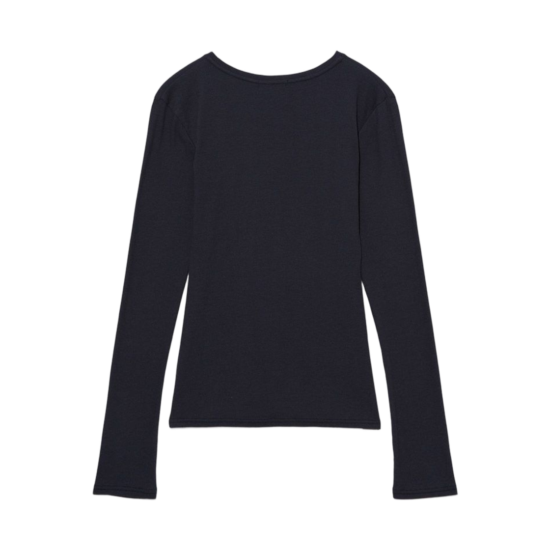 (W) 글로니 G 클래식 브이넥 립 롱슬리브 네이비((W) Glowny G Classic V-Neck Rib Long Sleeve Navy) - 2