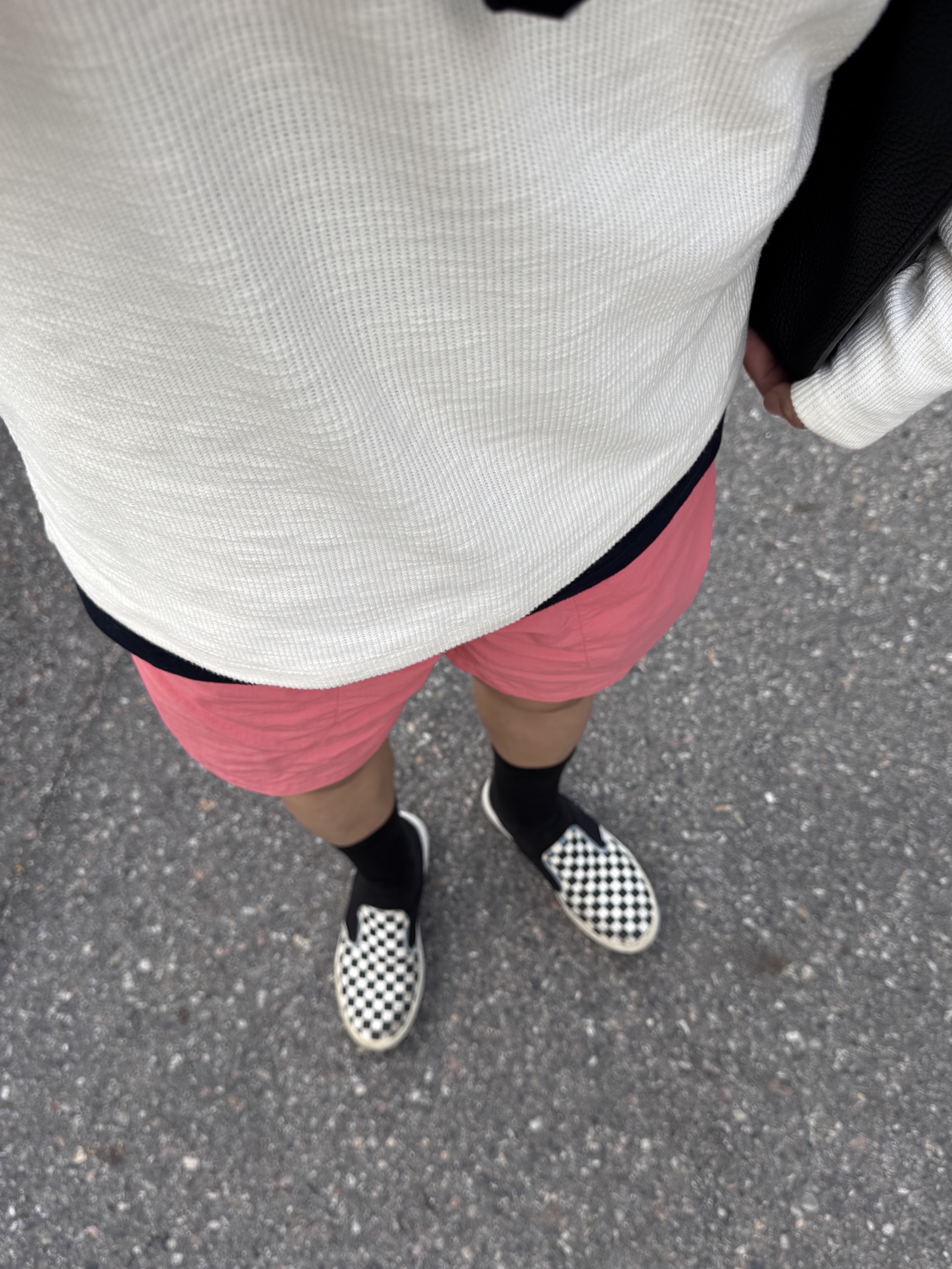 Vans Checkerboard Comfycush One Black 착용 스타일 - 3