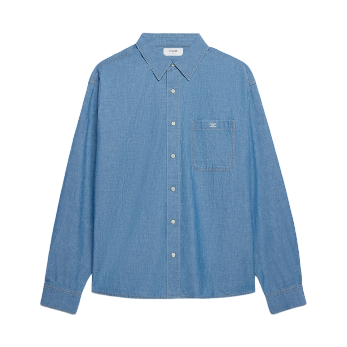 셀린느 오버셔츠 코튼 데님 스톤 바이오 워시(Celine Overshirt in Cotton Denim Stone Bio Wash) - 1