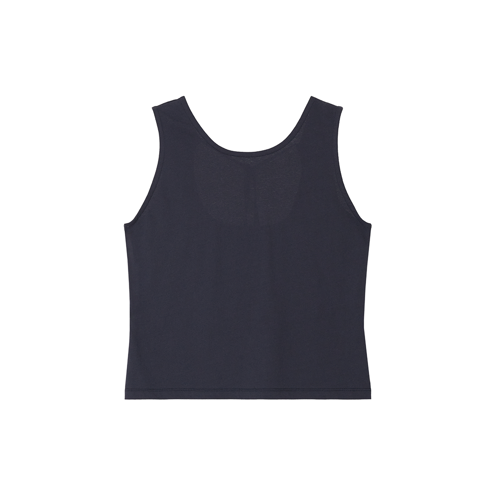 지비에이치 어패럴 백 오픈 바우 포인트 탑 / 챠콜(GBH APPAREL Back Open Bow Point Top / Charcoal)