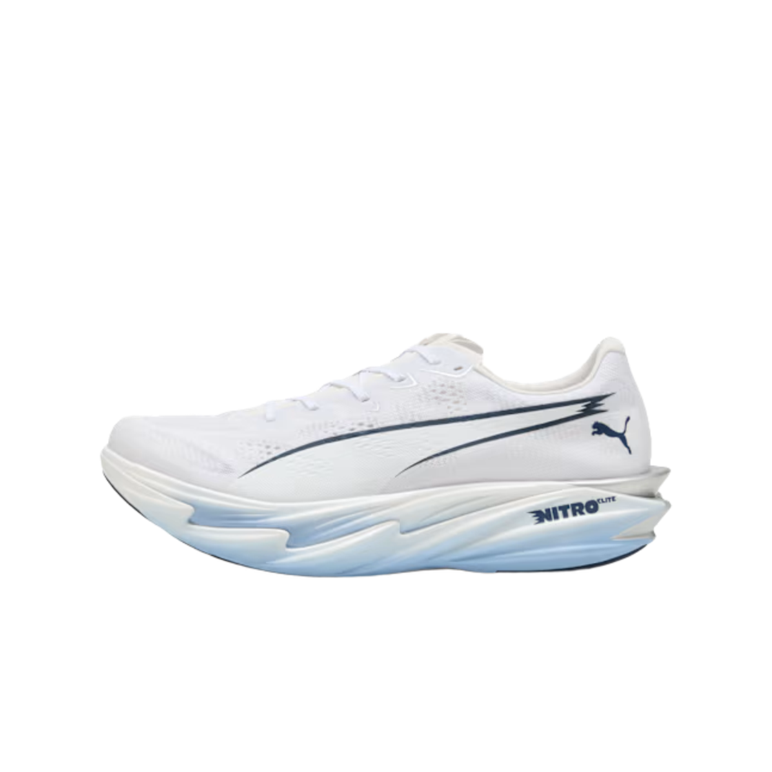 푸마 디비에이트 나이트로 엘리트 4 푸마 화이트 샴브레이 블루 퍼시안 블루(Puma Deviate Nitro Elite 4 Puma White Chambray Blue Persian Blue) - 2