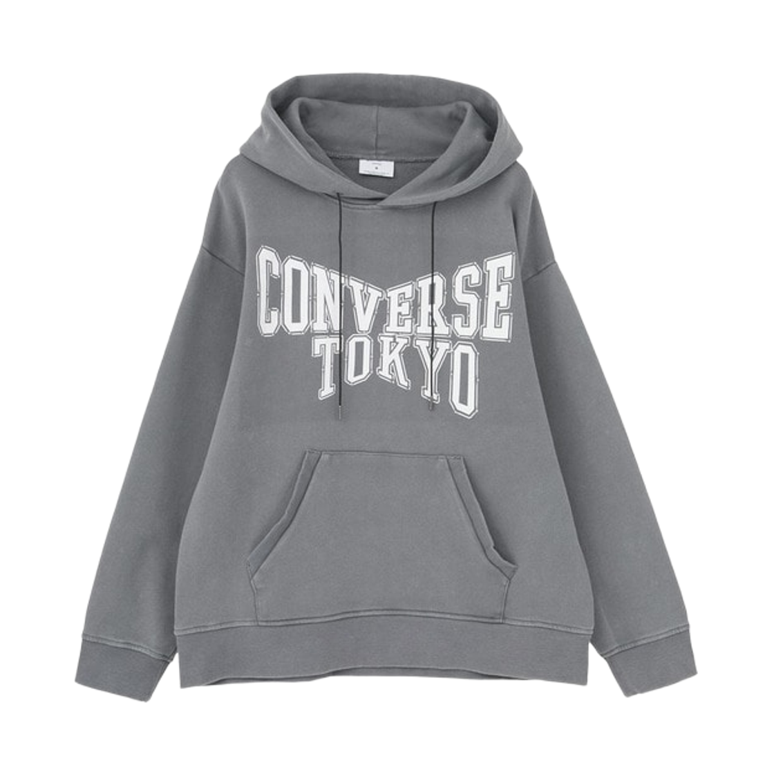 A2861UPK055 Converse Tokyo Logo Print Hotfix Hoodie Gray