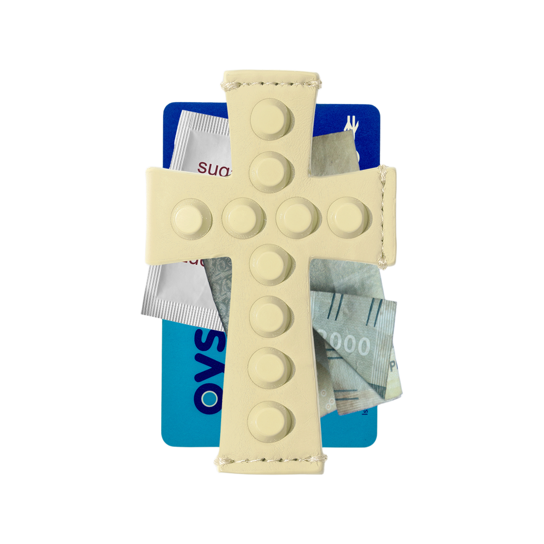 스컬프터 크로스 스터드 스트랩 월렛 버터(Sculptor Cross Stud Strap Wallet Butter)