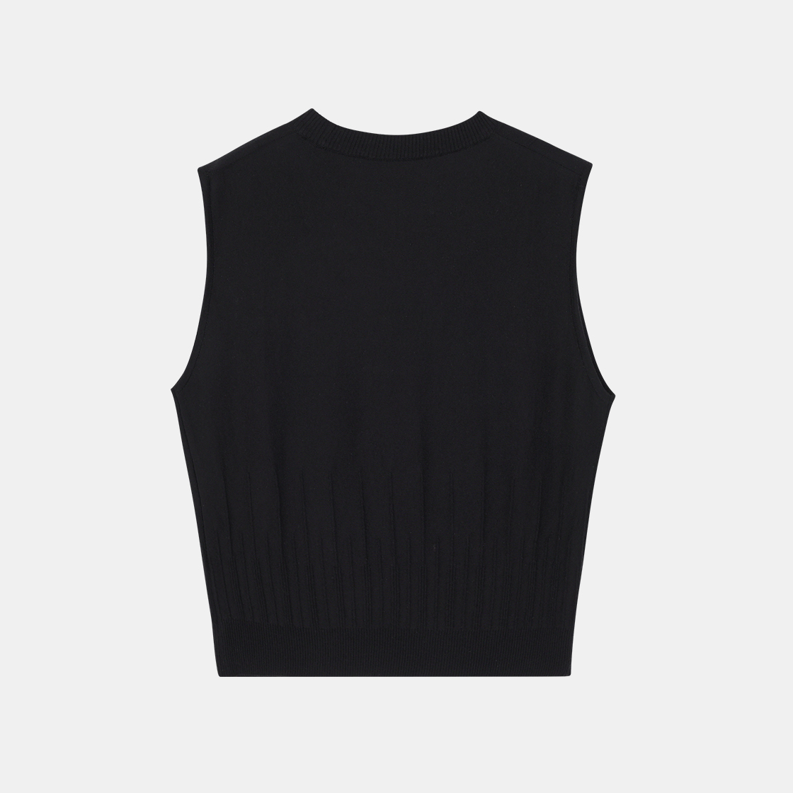 (W) 송지오 컬렉션 언더다트 슬리브리스 니트 블랙((W) SONGZIO COLLECTION Underdart Sleeveless Knit Black) - 2