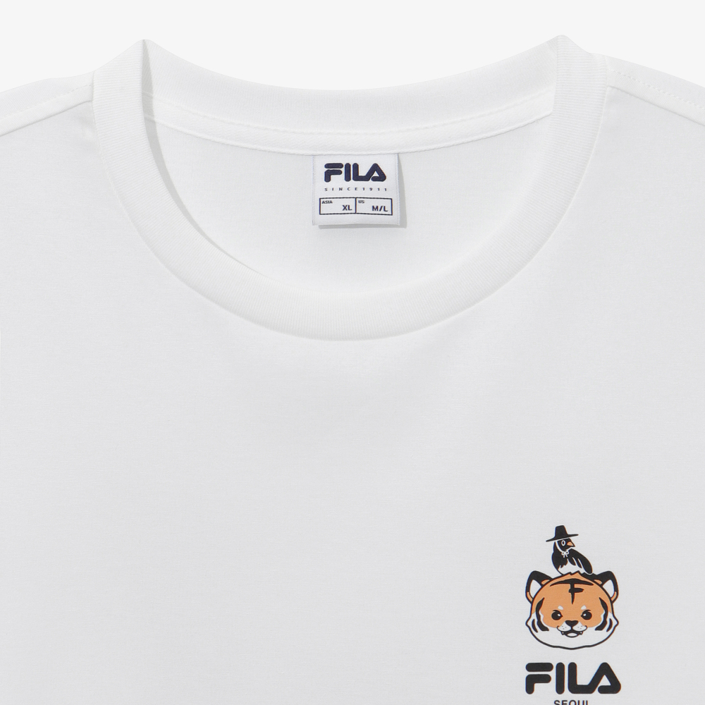 [6% 적립] 휠라 유니 서울 익스클루시브 반팔티 화이트([6% 적립] FILA Unisex Seoul Exclusive T-Shirt White) - 4