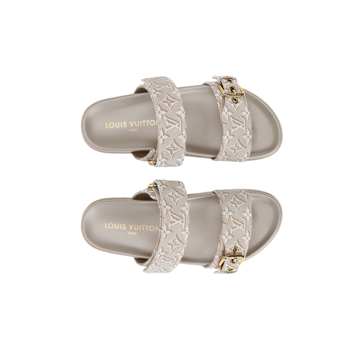 (W) 루이비통 봄 다이아 플랫 컴포트 뮬 베이지((W) Louis Vuitton Bom Dia Flat Comfort Mules Beige) - 2