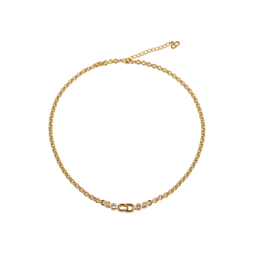 ITDQAJMDA4M8 Dior CD Gold Cubic Necklace