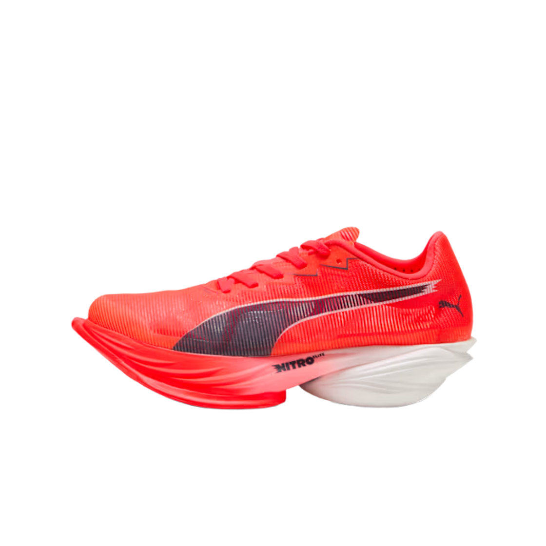 (W) 푸마 패스트-R 나이트로 엘리트 3 울트라 레드 인키 뎁스 푸마 화이트((W) Puma Fast-R Nitro Elite 3 Ultra Red Inky Depths Puma White) - 2
