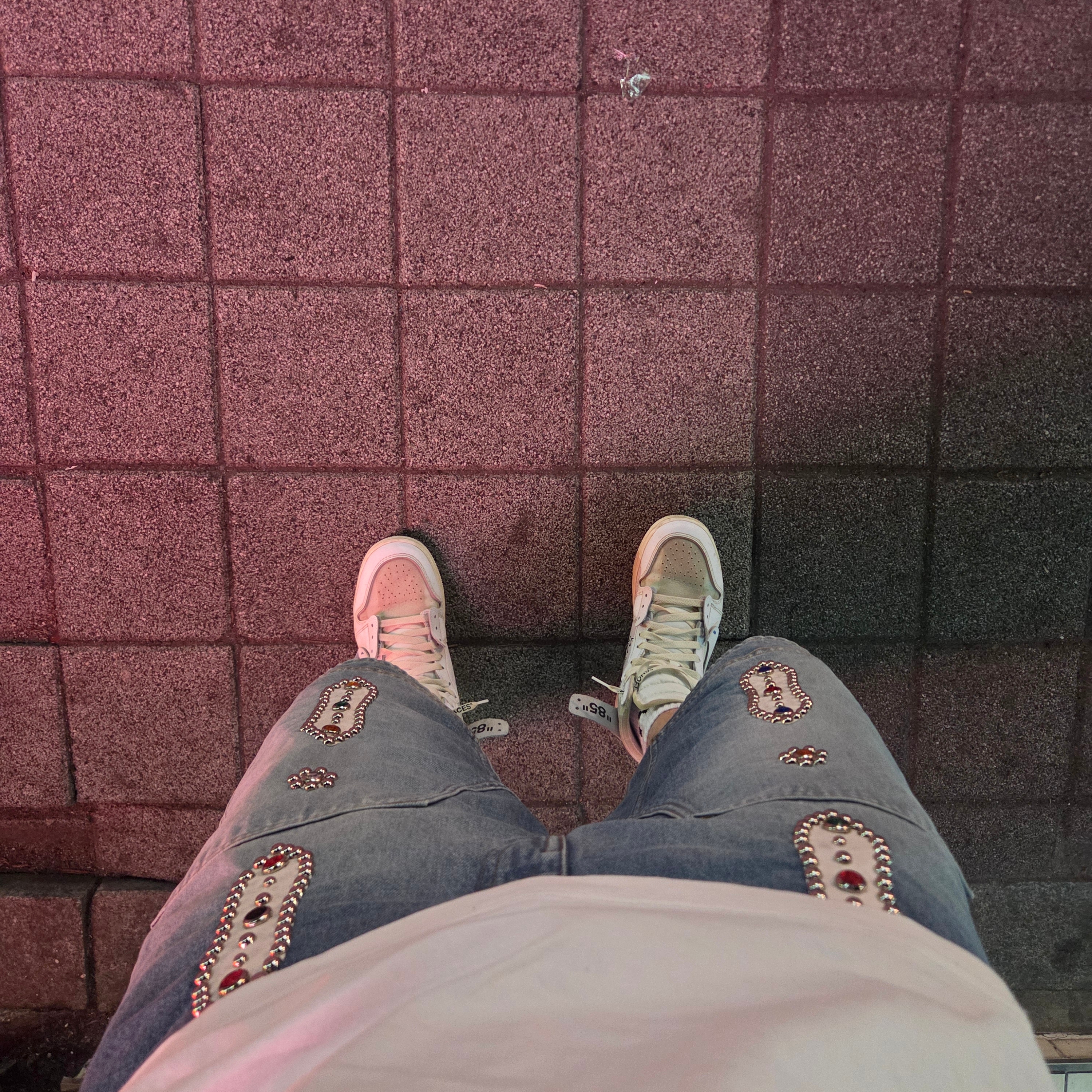 Kapital 14 oz. Denim Short Pants Studs Remake Indigo (Processing) 착용 스타일