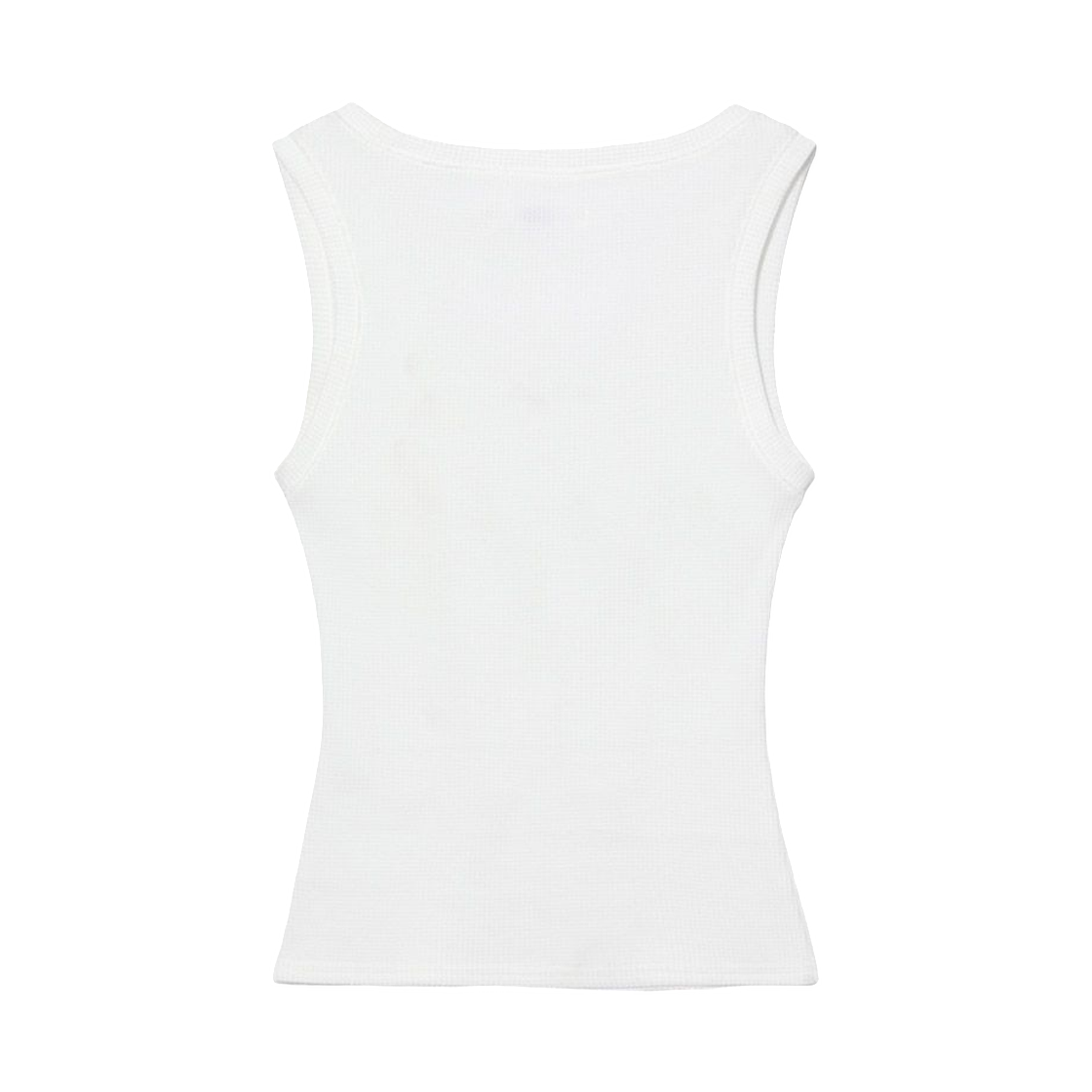 (W) 글로니 라키 와플 슬리브리스 탑 2.0 화이트((W) Glowny Rocky Waffle Sleeveless Top 2.0 White) - 2