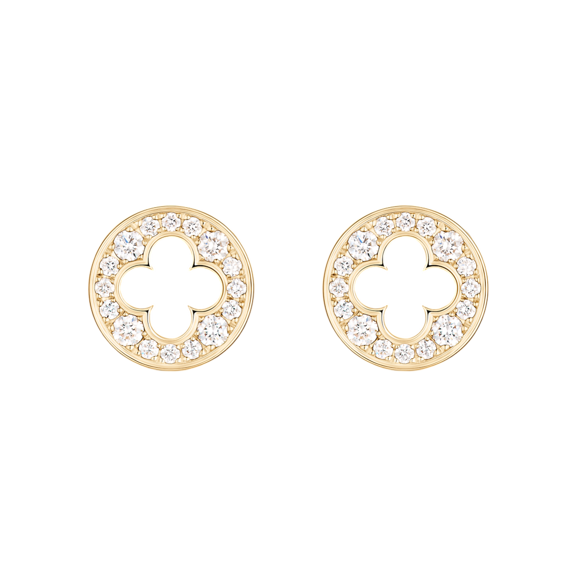 Q16926 (W) Louis Vuitton Empreinte Stud Earrings Yellow Gold And Diamonds Yellow Gold