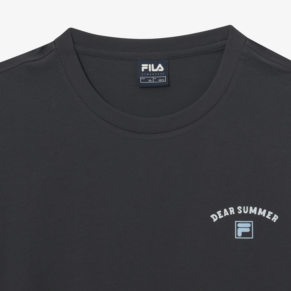 [6% 적립] 휠라 Coldwave+ 썸머 일러스트 반팔티 차콜그레이([6% 적립] FILA Coldwave+ Summer Illustration T-Shirt Charcoal) - 3