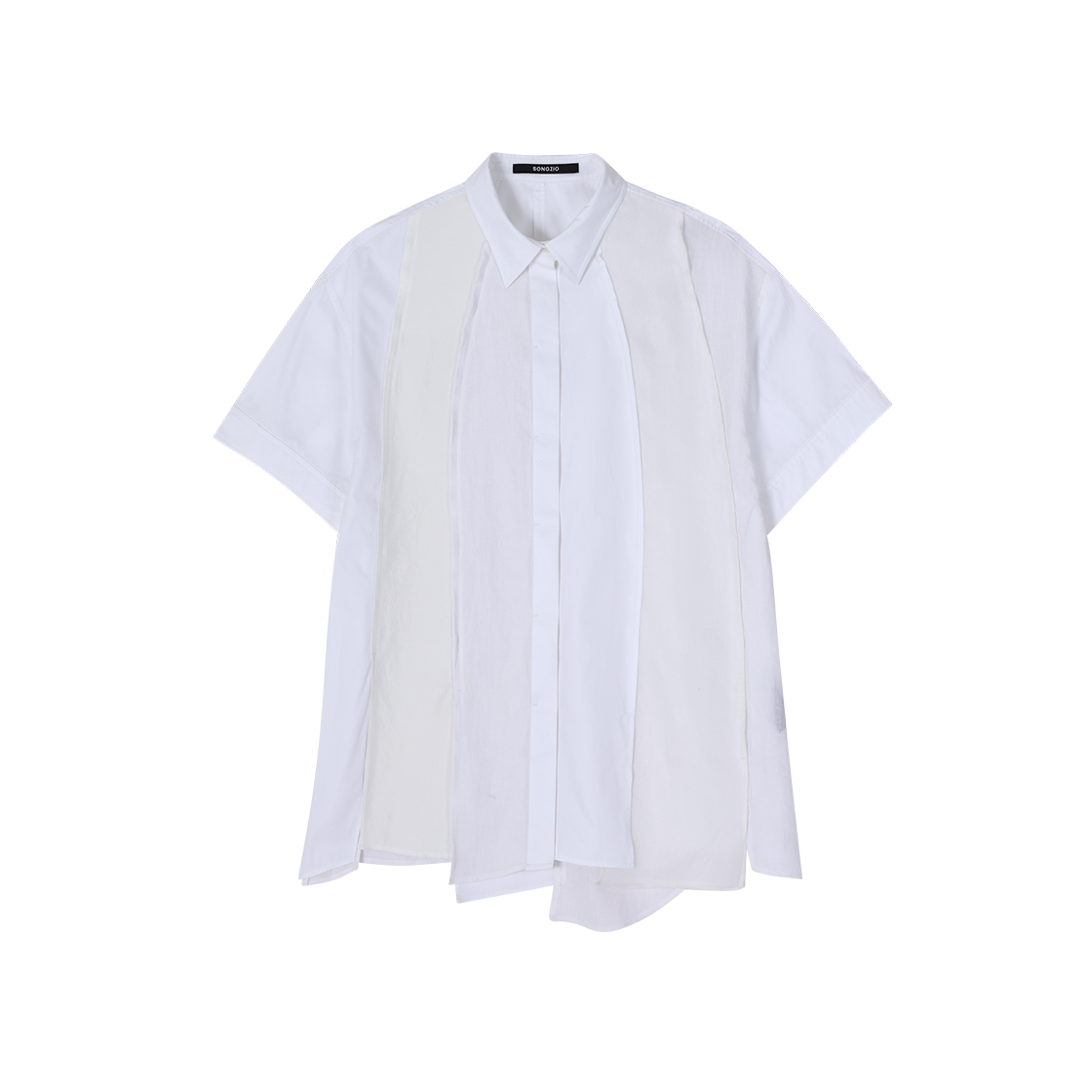WH3SH708WH (W) SONGZIO COLLECTION Vertical Half Sleeve Shirt White