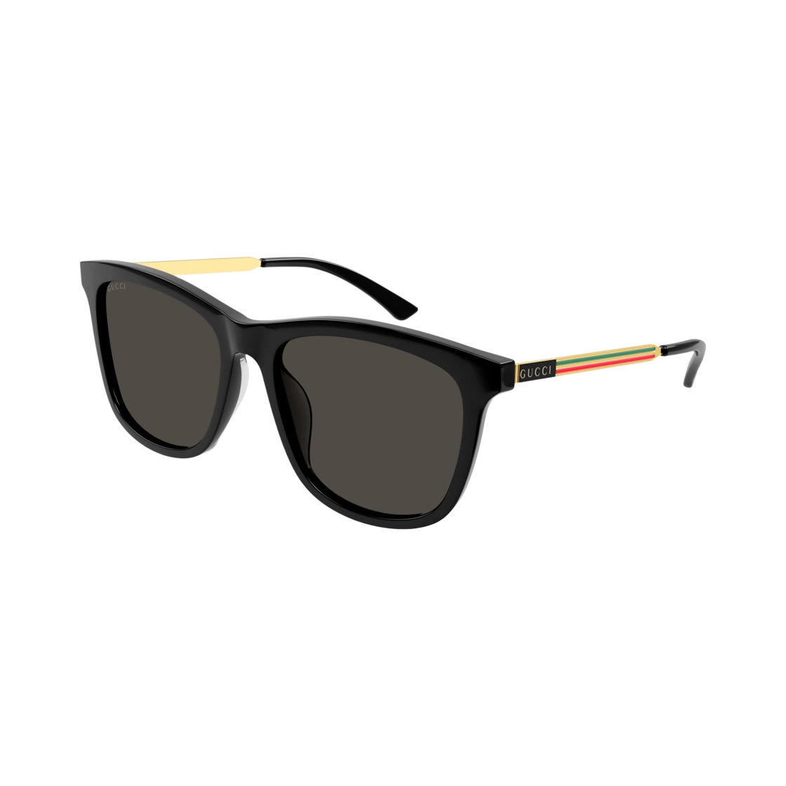구찌 스퀘어 프레임 아세테이트 선글라스 샤이니 블랙 그레이(Gucci Square Frame Acetate Sunglasses Shiny Black Grey) - 2