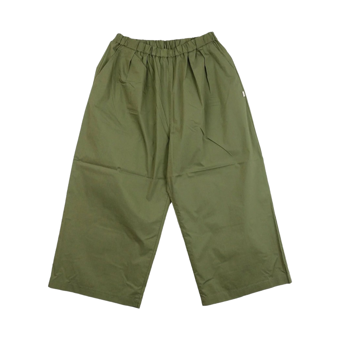 (W) 단톤 타이프라이터 크롭 와이드 팬츠 올리브((W) Danton Typewriter Cropped Wide Pants Olive)