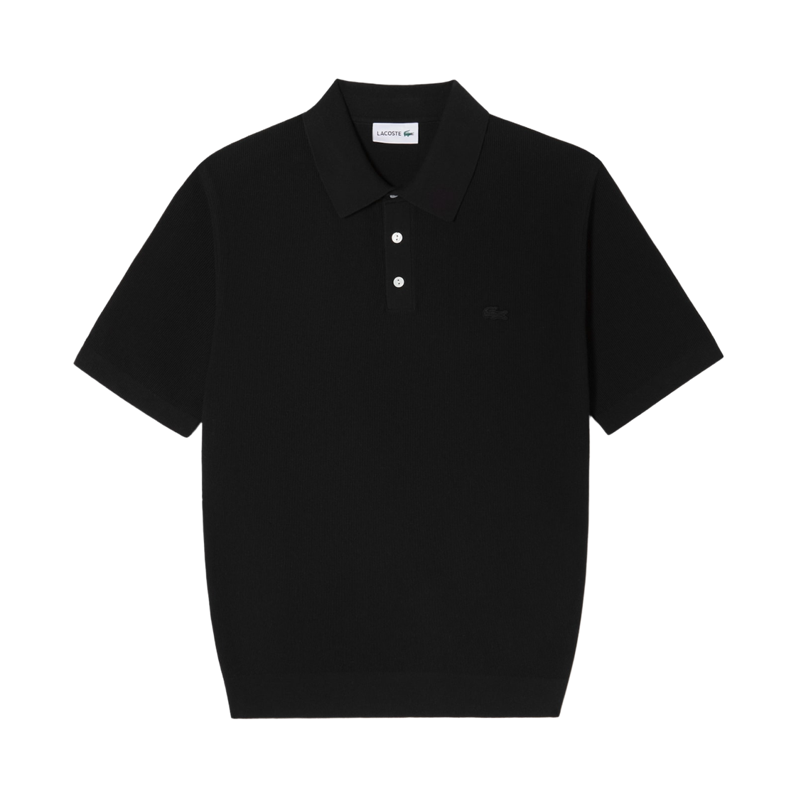 라코스테 피케 스웨트 숏슬리브 폴로 셔츠 블랙(Lacoste Pique Sweat Short Sleeve Polo Shirt Black)