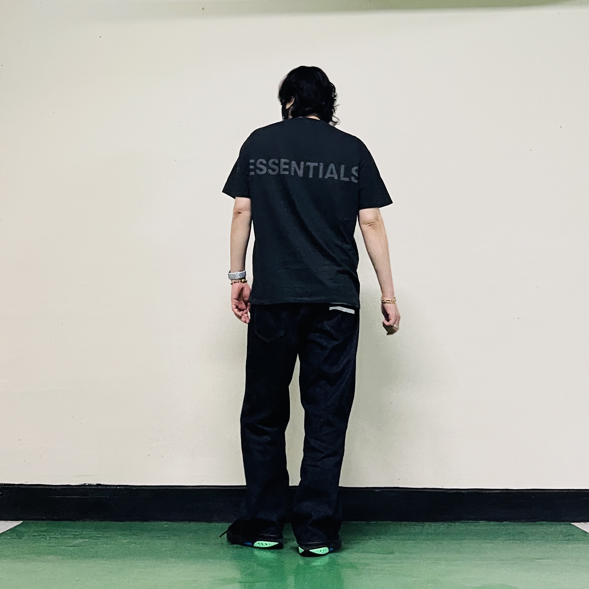 Nike x Off-White Blazer Low '77 Black and Electro Green, Gucci Interlocking G Ring Silver 착용 스타일 - 2