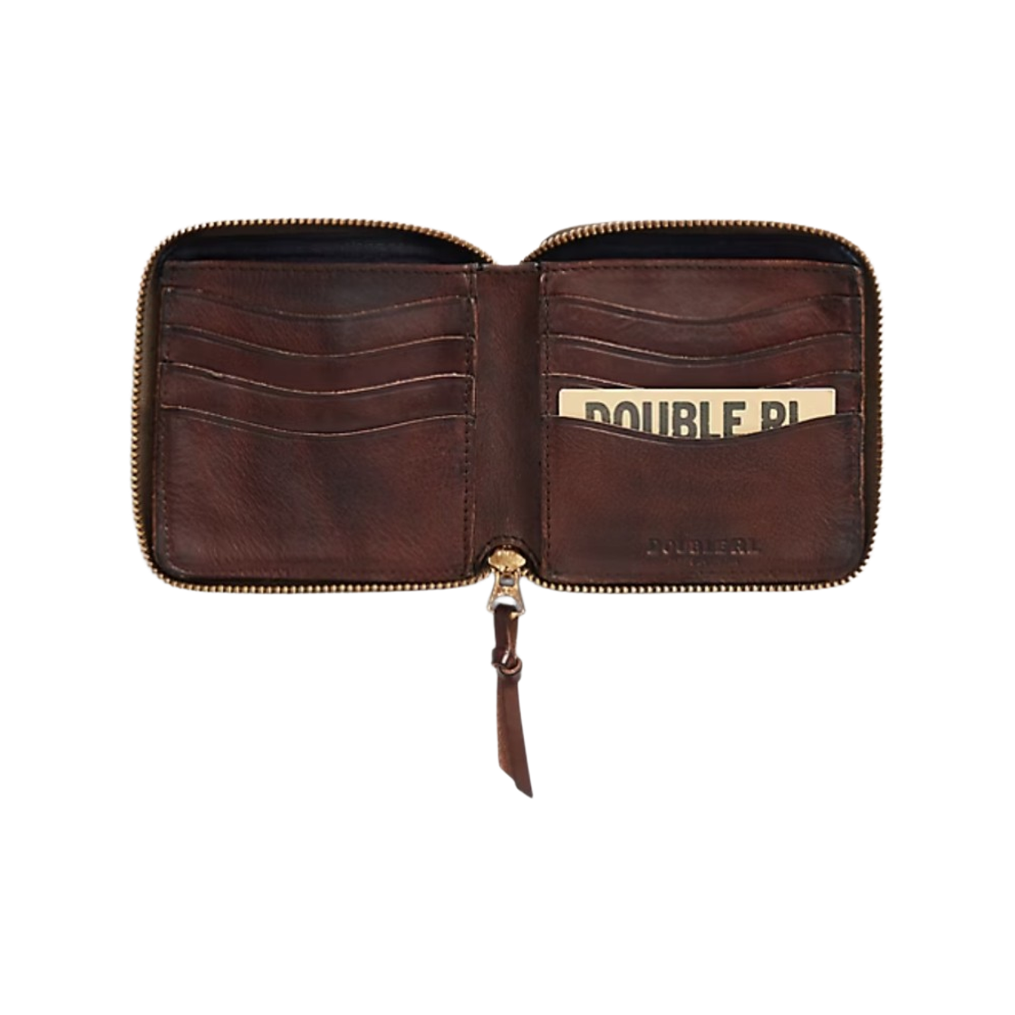 더블알엘 레더 집 월렛 다크 브라운(Double RL Leather Zip Wallet Dark Brown) - 3