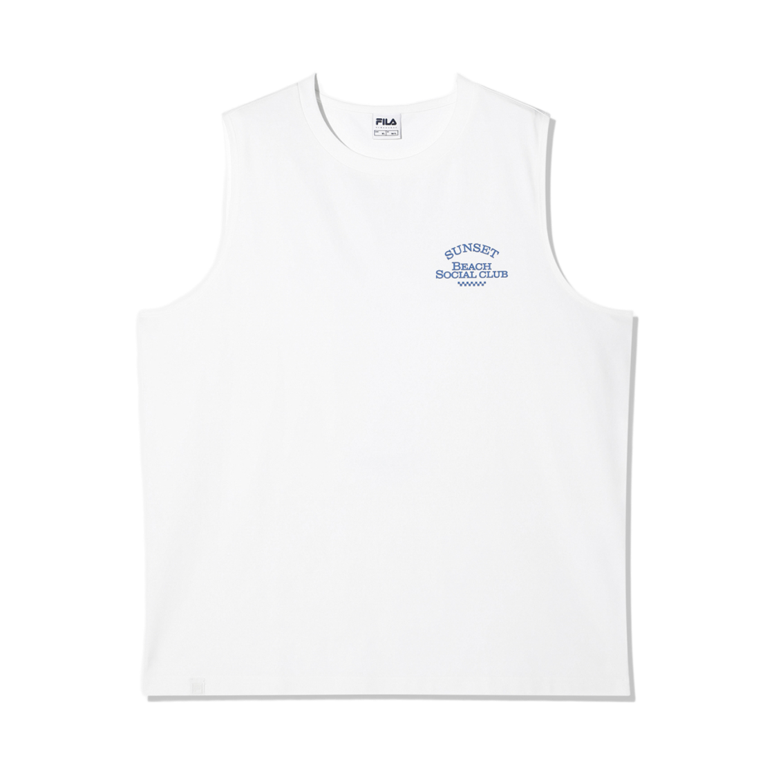 [6% 적립] 휠라 Coldwave+ 그래픽 슬리브리스 화이트([6% 적립] FILA Coldwave+ Graphic Sleeveless White)