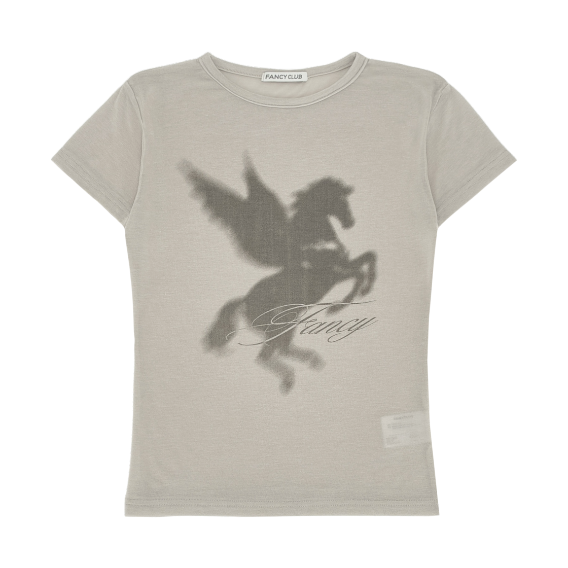 (W) 팬시 클럽 쉐도우 페가수스 티셔츠 그레이((W) Fancy Club Shadow Pegasus T-Shirt Gray)