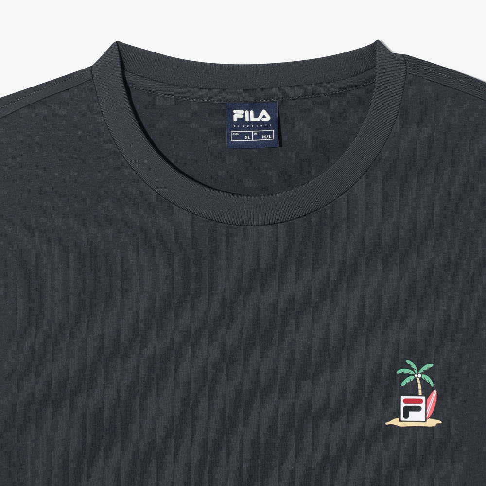 [6% 적립] 휠라 Coldwave+ 디어서머 반팔티 차콜그레이([6% 적립] FILA Coldwave+ Dear Summer T-Shirt Light Charcoal) - 3