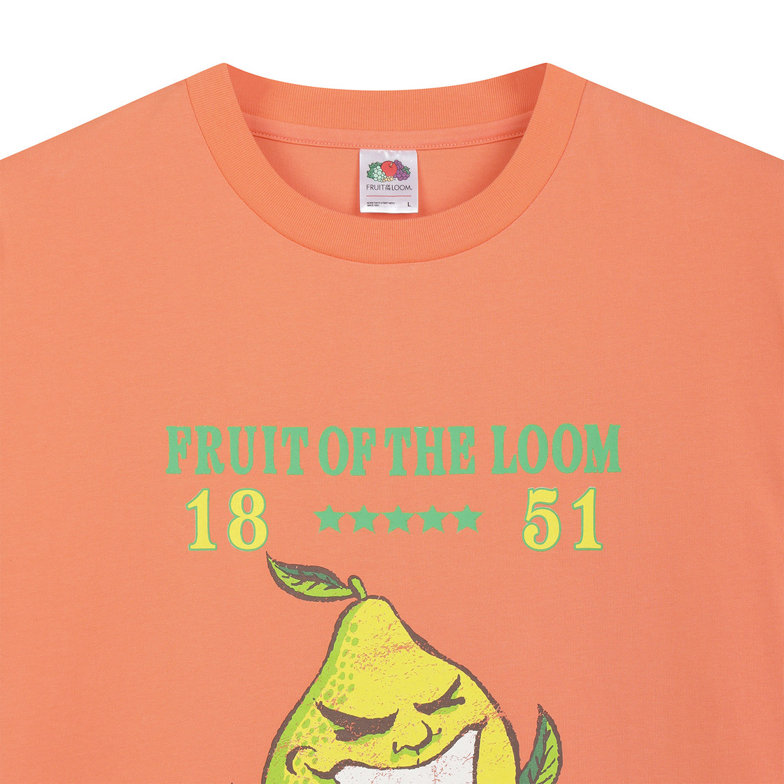 프룻오브더룸 프룻 1851 레몬 반팔티셔츠 오렌지(fruitoftheloom Fruit 1851 Lemon Banpal T-shirts ORANGE) - 3